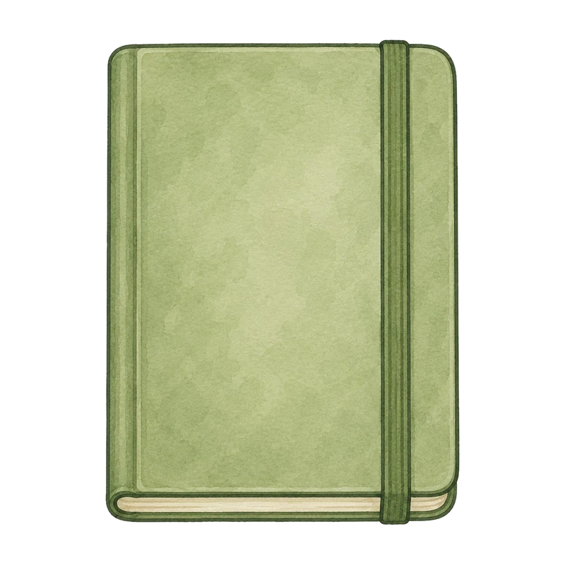 Watercolour illustration of an observation notebook